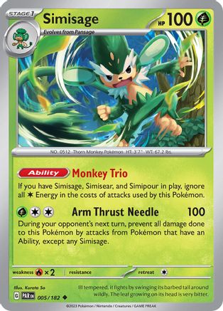 Simisage 005/182  SV04 Paradox Rift - Uncommon