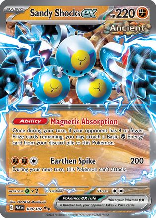 Sandy Shocks ex 108/182  - Holofoil SV04 Paradox Rift - Double Rare