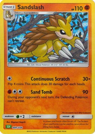 Sandslash 009/034  - Holofoil Trading Card Game Classic - Classic Collection