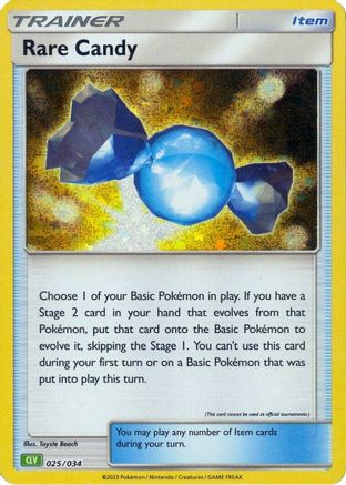 Rare Candy (CLV) 025/034  - Holofoil Trading Card Game Classic - Classic Collection