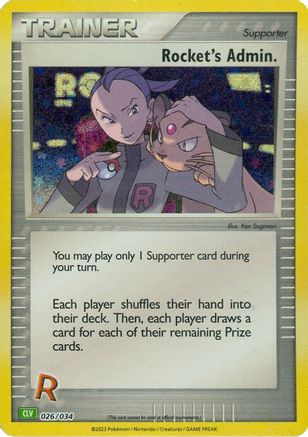 Rocket's Admin. (CLV) 026/034  - Holofoil Trading Card Game Classic - Classic Collection
