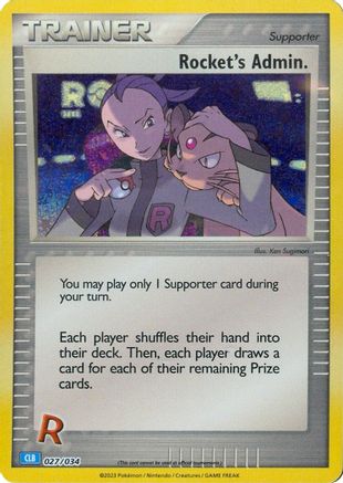 Rocket's Admin. (CLB) 027/034  - Holofoil Trading Card Game Classic - Classic Collection