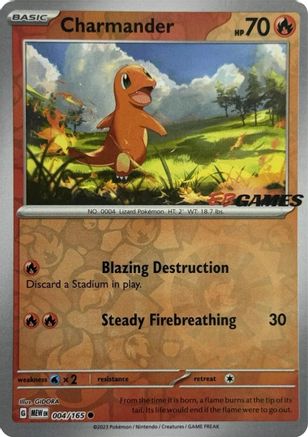 Charmander 004/165  - Reverse Holofoil Miscellaneous Cards & Products - Promo