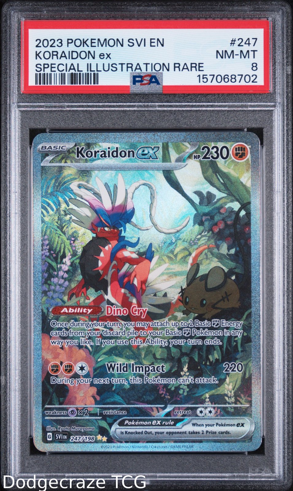 2023 Pokemon Koraidon EX Special Illustration Rare 247 PSA 8