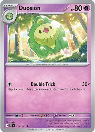 Duosion 071/162  - Reverse Holofoil SV05 Temporal Forces - Common