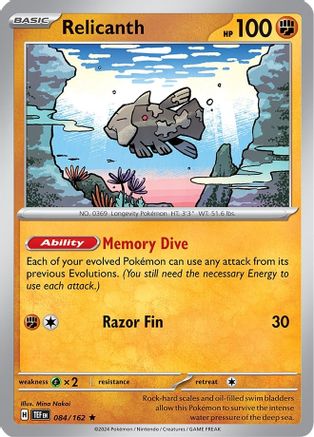 Relicanth 084/162  Deck Exclusives - Rare