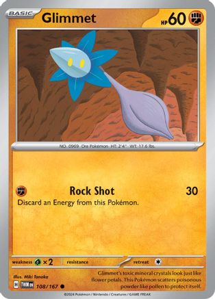 Glimmet 108/167  - Reverse Holofoil SV06 Twilight Masquerade - Common