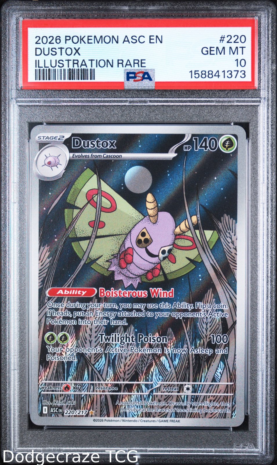 2026 Pokemon Ascended Heroes Dustox Illustration Rare 220 PSA 10