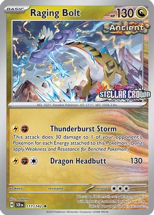 Raging Bolt (Cosmo Holo) (Best Buy) 111/142  - Holofoil Miscellaneous Cards & Products - Rare