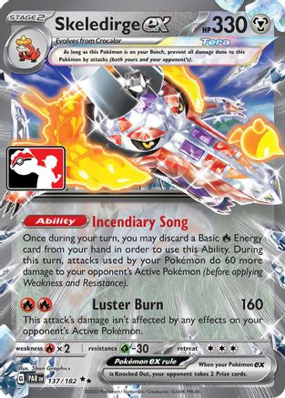 Skeledirge ex 137/182  - Holofoil Prize Pack Series Cards - Double Rare