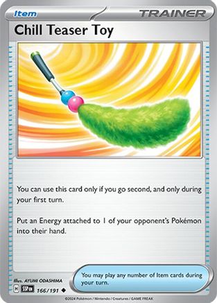 Chill Teaser Toy 166/191  - Reverse Holofoil SV08 Surging Sparks - Uncommon