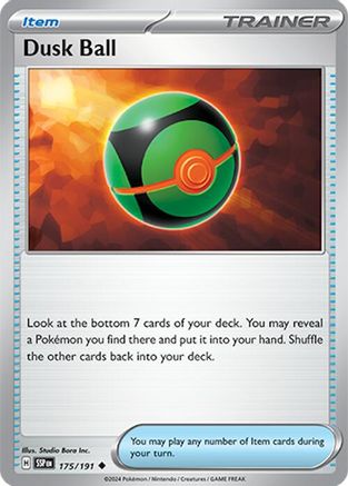 Dusk Ball 175/191  - Reverse Holofoil SV08 Surging Sparks - Uncommon