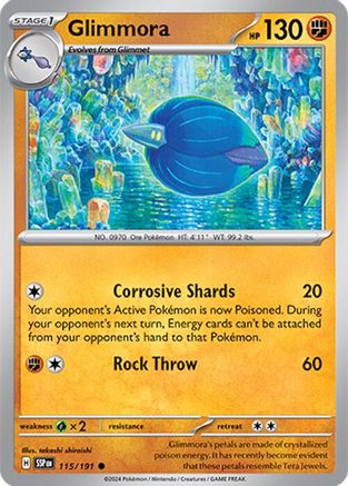Glimmora 115/191  - Reverse Holofoil SV08 Surging Sparks - Common