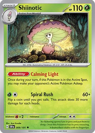 Shiinotic 009/191  SV08 Surging Sparks - Uncommon