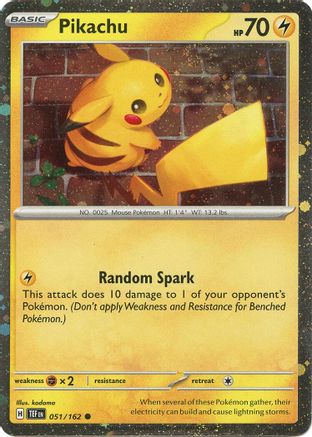 Pikachu 051/162  - Holofoil Miscellaneous Cards & Products - Promo