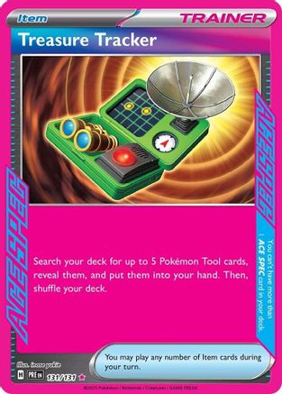 Treasure Tracker 131/131  - Holofoil SV Prismatic Evolutions - ACE SPEC Rare