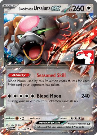 Bloodmoon Ursaluna ex 141  - Holofoil Prize Pack Series Cards - Double Rare
