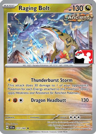 Raging Bolt 111/142  Prize Pack Series Cards - Rare