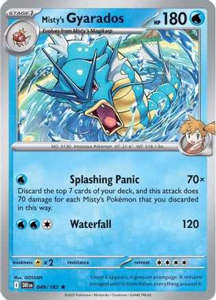 Misty's Gyarados 049/182  - Holofoil SV10 Destined Rivals - Rare