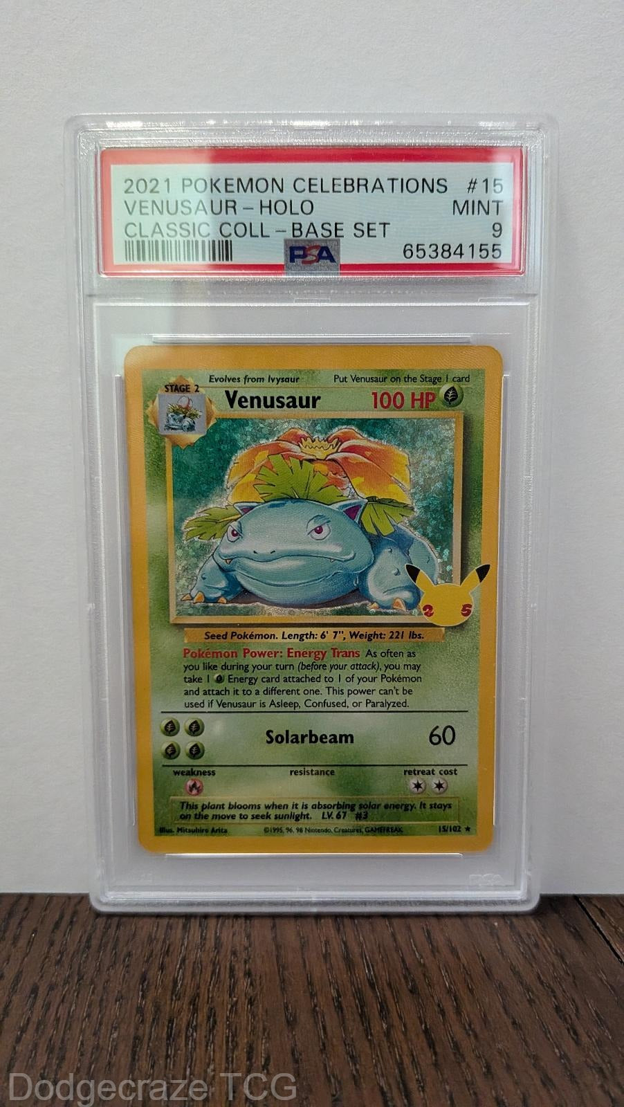 2021 Pokemon Celebrations Classic Collection Venusaur Holo 15 PSA 9