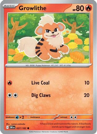 Growlithe 027/182  SV10 Destined Rivals - Common