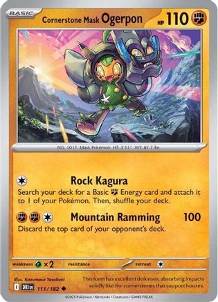 Cornerstone Mask Ogerpon 111/182  SV10 Destined Rivals - Uncommon