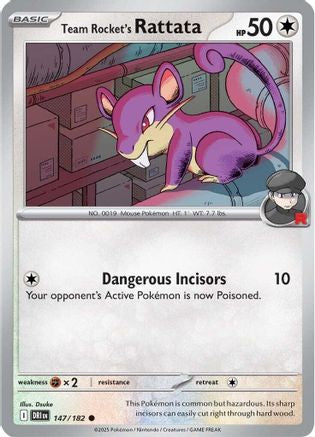 Team Rocket's Rattata 147/182  SV10 Destined Rivals - Common