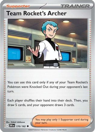 Team Rocket's Archer 170/182  - Reverse Holofoil SV10 Destined Rivals - Uncommon
