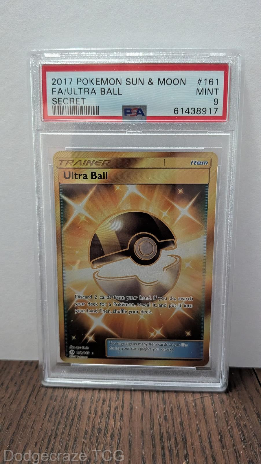 2017 Pokemon Ultra Ball Secret 161 PSA 9