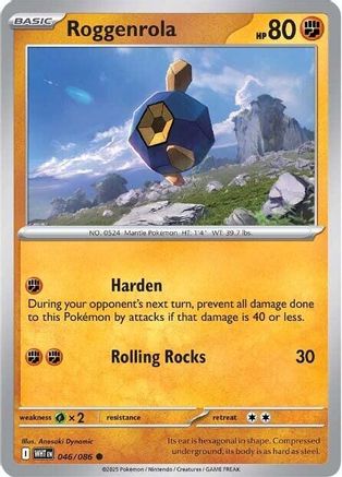 Roggenrola 046/086  SV White Flare - Common