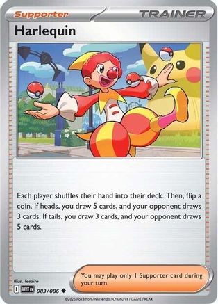 Harlequin 083/086  - Reverse Holofoil SV White Flare - Uncommon