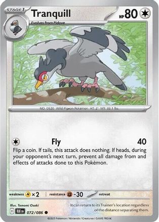 Tranquill 072/086  SV Black Bolt - Common