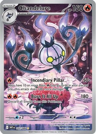 Chandelure 103/086  - Holofoil SV White Flare - Illustration Rare