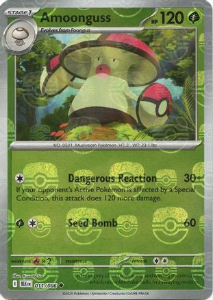 Amoonguss (Master Ball Pattern) 011/086  - Holofoil SV Black Bolt - Uncommon