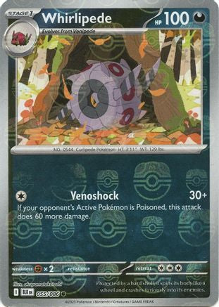 Whirlipede (Master Ball Pattern) 055/086  - Holofoil SV Black Bolt - Common