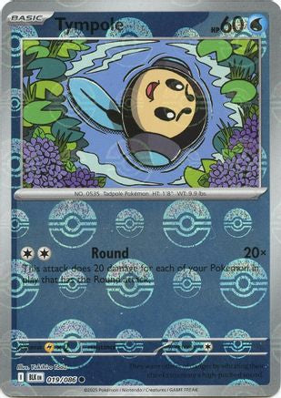 Tympole (Poke Ball Pattern) 019/086  - Holofoil SV Black Bolt - Common
