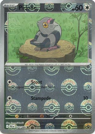 Pidove (Poke Ball Pattern) 071/086  - Holofoil SV Black Bolt - Common