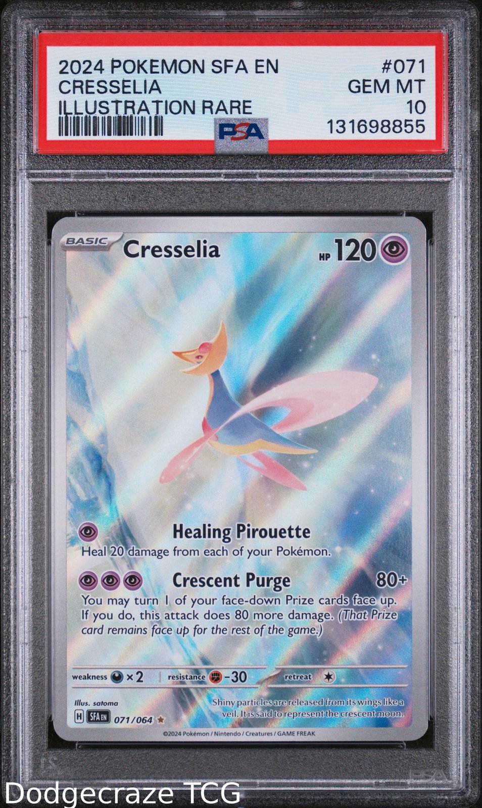 2024 Pokemon Shrouded Fable Cresselia Illustration Rare 071/64 PSA 10