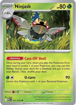 Ninjask 017/132  ME01 Mega Evolution - Uncommon