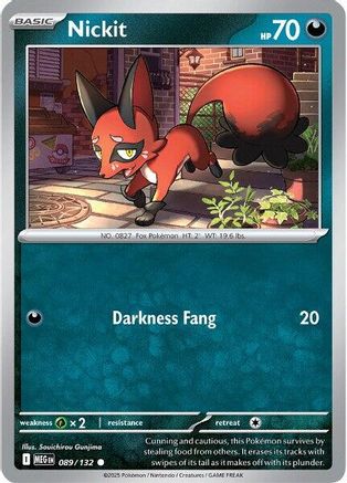 Nickit 089  - Reverse Holofoil ME01 Mega Evolution - Common