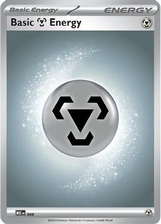 Basic Metal Energy 008  - Reverse Holofoil MEE Mega Evolution Energies - Common