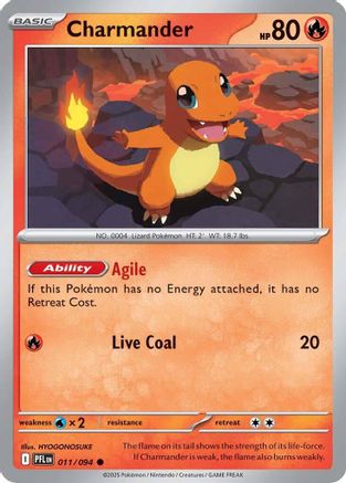 Charmander 011  ME02 Phantasmal Flames - Common
