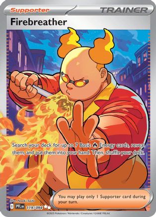 Firebreather 119/094  - Holofoil ME02 Phantasmal Flames - Ultra Rare