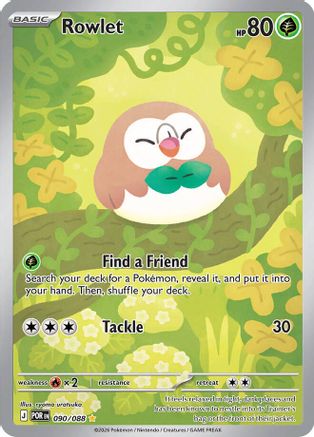 Rowlet 090/088  - Holofoil ME03 Perfect Order - Shiny Rare