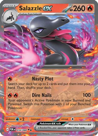 Salazzle ex 016/088  - Holofoil ME03 Perfect Order - Double Rare
