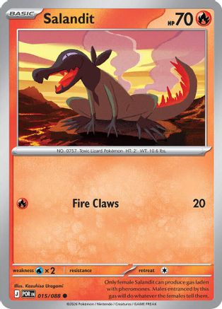 Salandit 015  - Reverse Holofoil ME03 Perfect Order - Common