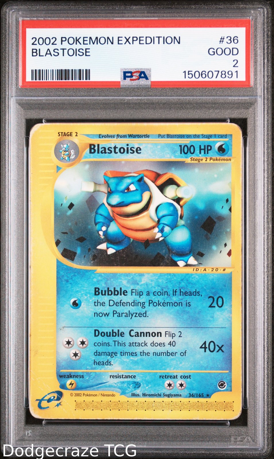 2002 Pokemon Expedition Blastoise 36/165 PSA 2