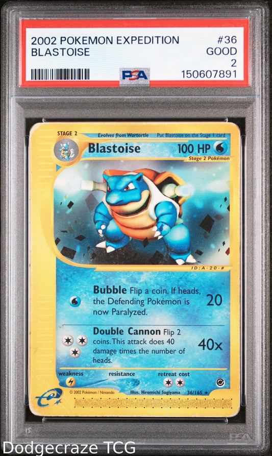 2002 Pokemon Expedition Blastoise 36/165 PSA 2