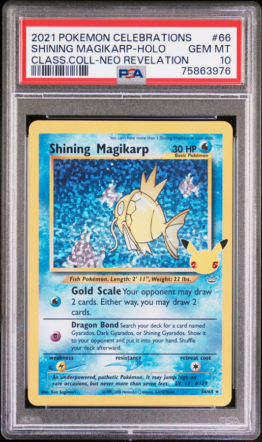 2021 Pokemon Celebrations – Class. Coll – #55 Shining Magikarp – Holo PSA 10