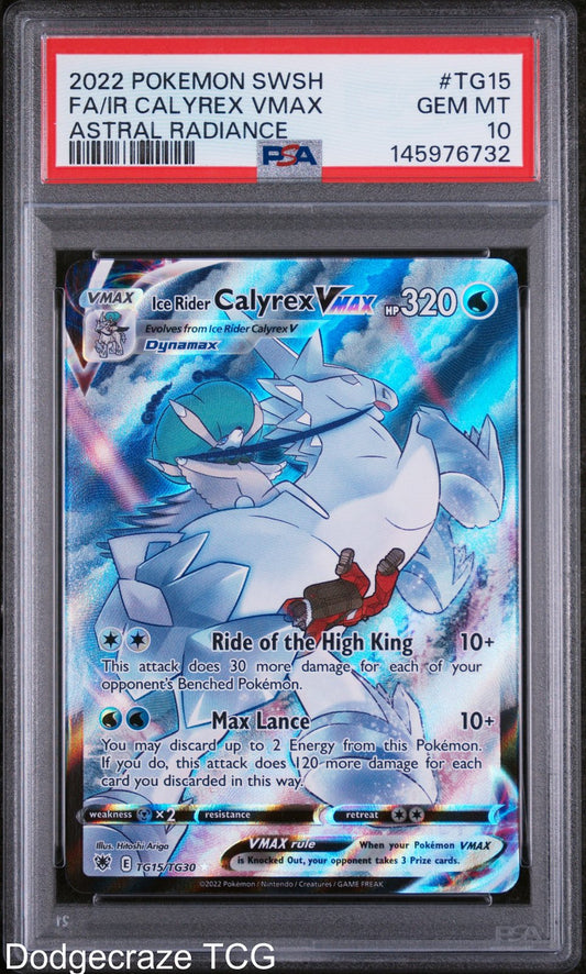 2022 Pokemon Astral Radiance Ice Rider Calyrex Vmax TG15/TG30 PSA 10